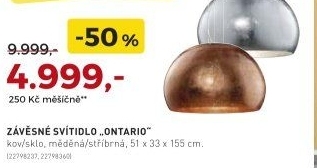 Závěsné svítidlo ONTARIO