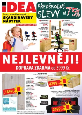 akční leták IDEA nábytek 15.7.2018-31.7.2018