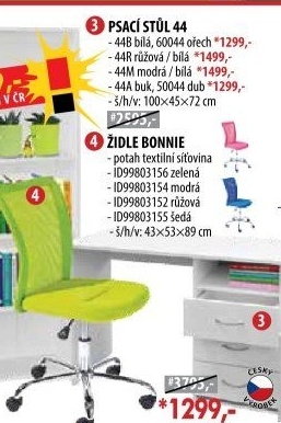 Psací stůl 44 bílá