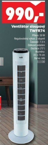 Sloupový ventilátor TWFR Home