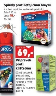 Přípravek spirály proti létajícímu hmyzu Bros