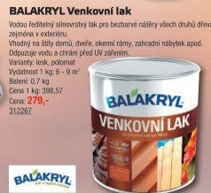 Venkovní lak Balakryl