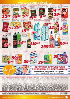 akční leták ESO MARKET 18.7.2018-29.7.2018