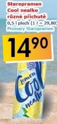 Nealkoholické pivo ochucené Staropramen Cool