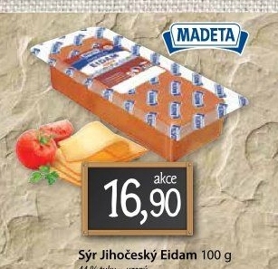 Sýr Eidam uzený 44% Jihočeský Madeta