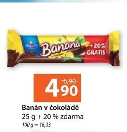 Tyčinka Banán v čokoládě Figaro
