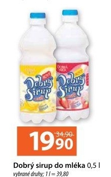 Sirup do mléka Dobrá voda