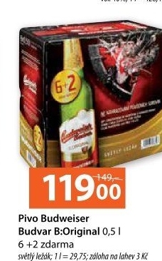 Pivo světlý ležák B: Original Budweiser Budvar