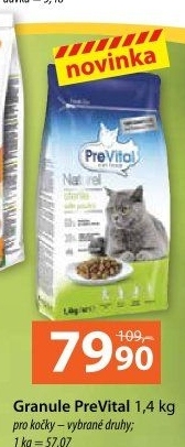 Granule pro kočky Prevital