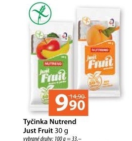 Tyčinka Just fruit Nutrend