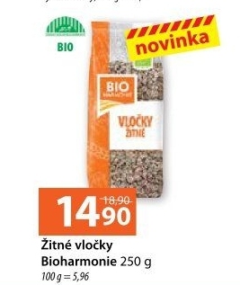 Vločky žitné Bio Harmonie