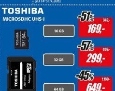 MicroSDHC 16GB CL10 UHS1 + adap. TOSHIBA