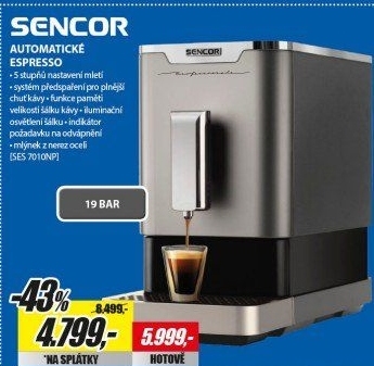 SES 7010NP Automatické EspressoSENCOR