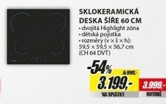 CH 64DVT VARNÁ DESKA SKLO.CANDY