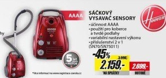 SN70 SN75011 VYSAVAČ SÁČKOVÝ HOOVER