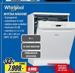 WFC 3C23PF MYČKA 60CMWHIRLPOOL
