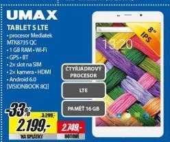 VisionBook 8Q LTE 16GB 1GB GPS A6.0 UMAX