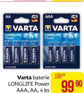 Baterie alkalické Longlife Varta