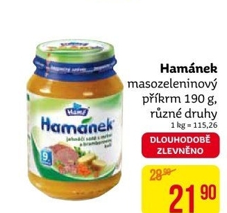 Příkrm masozeleninový Hamánek