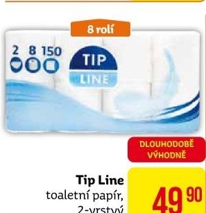 Toaletní papír 2vrstvý Tip Line