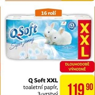 Toaletní papír 3vrstvý Q Soft
