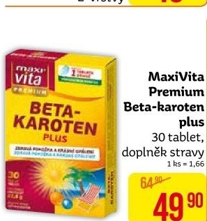 Doplněk stravy Beta-karoten plus Premium MaxiVita