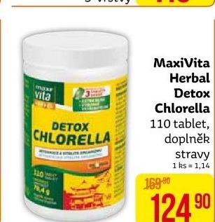 Doplněk stravy Herbal Detox Chlorella MaxiVita