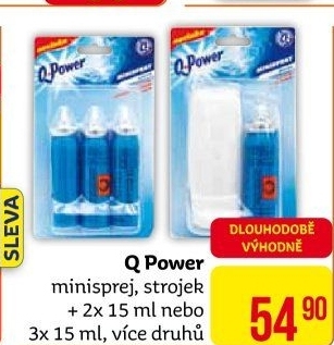 Osvěžovač vzduchu mini sprej Q Power