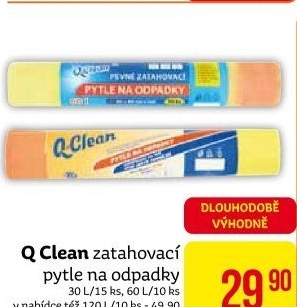 Zatahovací pytle na odpadky 30 l Q Clean