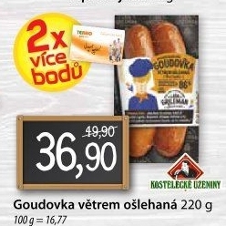Klobása Goudovka větrem ošlehaná Láďa Grileman Kostelecké uzeniny