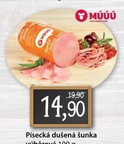 Šunka dušená písecká výběrová Maso uzeniny Písek