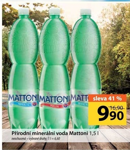 Přírodní voda Mattoni