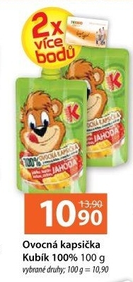 Ovocná kapsička 100% Kubík
