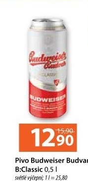Pivo světlé výčepní B: Classic Budweiser Budvar