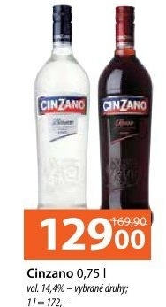 Aperitivy Cinzano