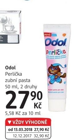 Pasta na zuby dětská Perlička Odol