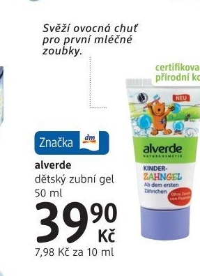 Gel na zuby dětský Alverde