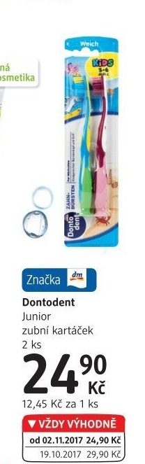 Kartáček na zuby dětský Dontodent