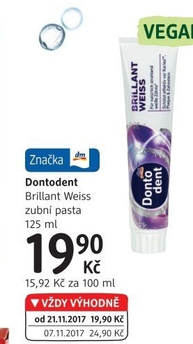 Pasta na zuby Brillant Weiss Dontodent