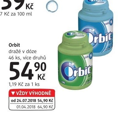 Žvýkačky Orbit
