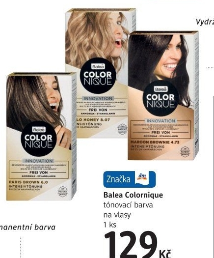 Tónovací barva na vlasy Colornique Balea