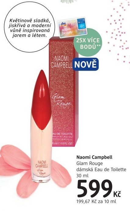 Toaletní voda dámská Glam Rouge Naomi Campbell