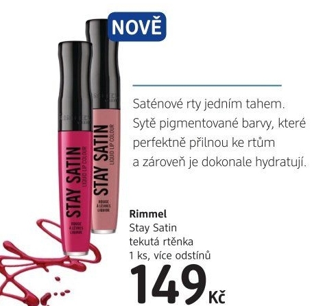 Tekutá rtěnka Stay Satin Rimmel