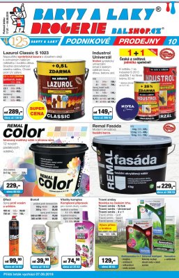 akční leták Barvy a laky drogerie 17.7.2018-4.8.2018