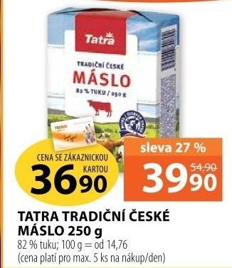 Máslo Tatra