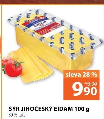 Sýr Eidam Jihočeský 30% Madeta