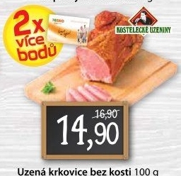 Vepřová krkovice uzená bez kosti Kostelecké uzeniny