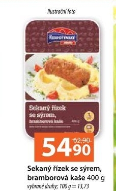 Řízek sekaný se sýrem a bramborovou kaší Vltavotýnské lahůdky