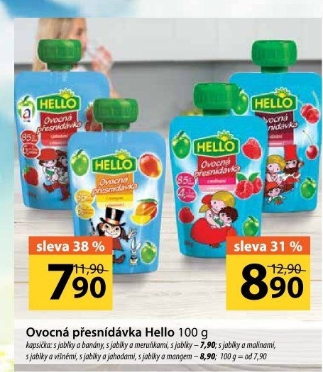 Ovocná kapsička Hello