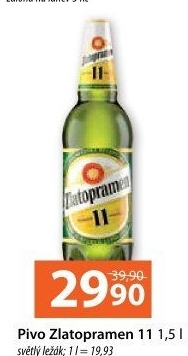 Pivo světlý ležák 11° Zlatopramen